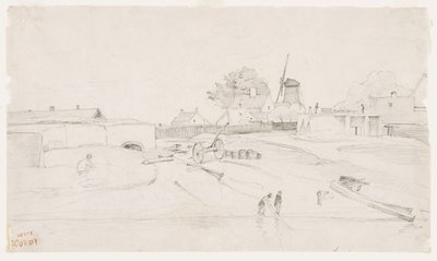 Windmill at Dunkirk by Jean Baptiste Camille Corot